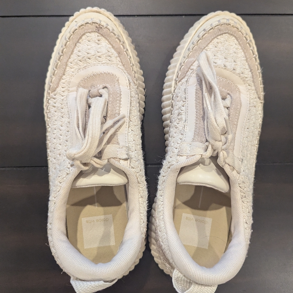 Dolce Vita Cream Textured Sneakers